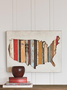 USA map wall art