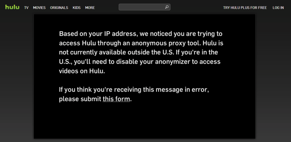 Hulu Blocks VPN